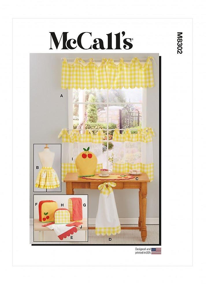 McCalls Sewing Pattern 8302 OS (One Size Only) Aprons, Curtains
