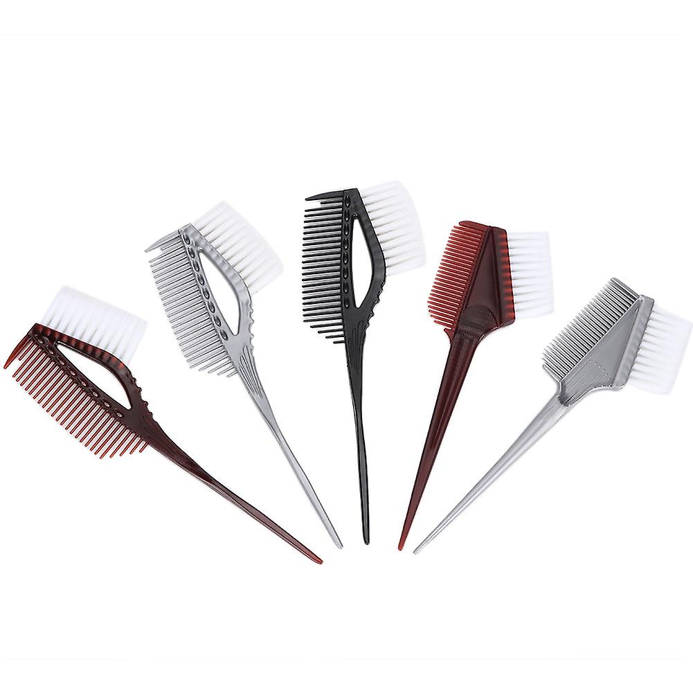 Set of 5 professional combs and brushes for hair coloring