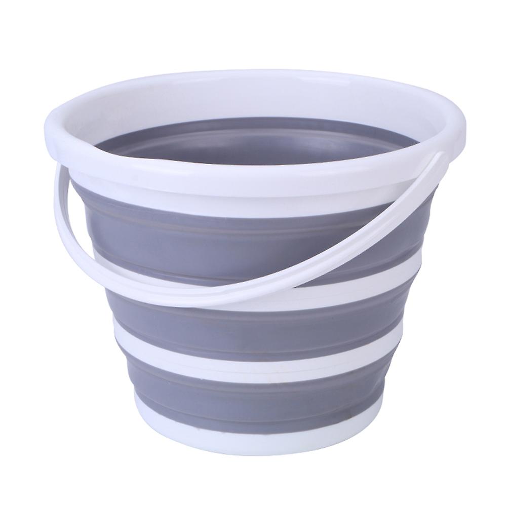 Round Portable Collapsible Plastic High Capacity Bucket with Handle Car Wash Bucket Bowl for Camping