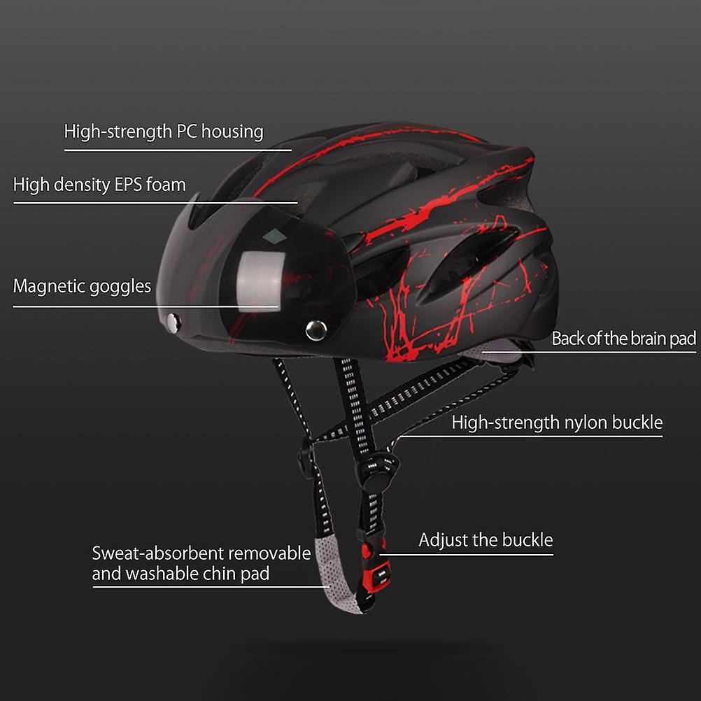 Helmet Bicycle Helmet for Adult Men Women Protective Helmet with Magnetic Visor
