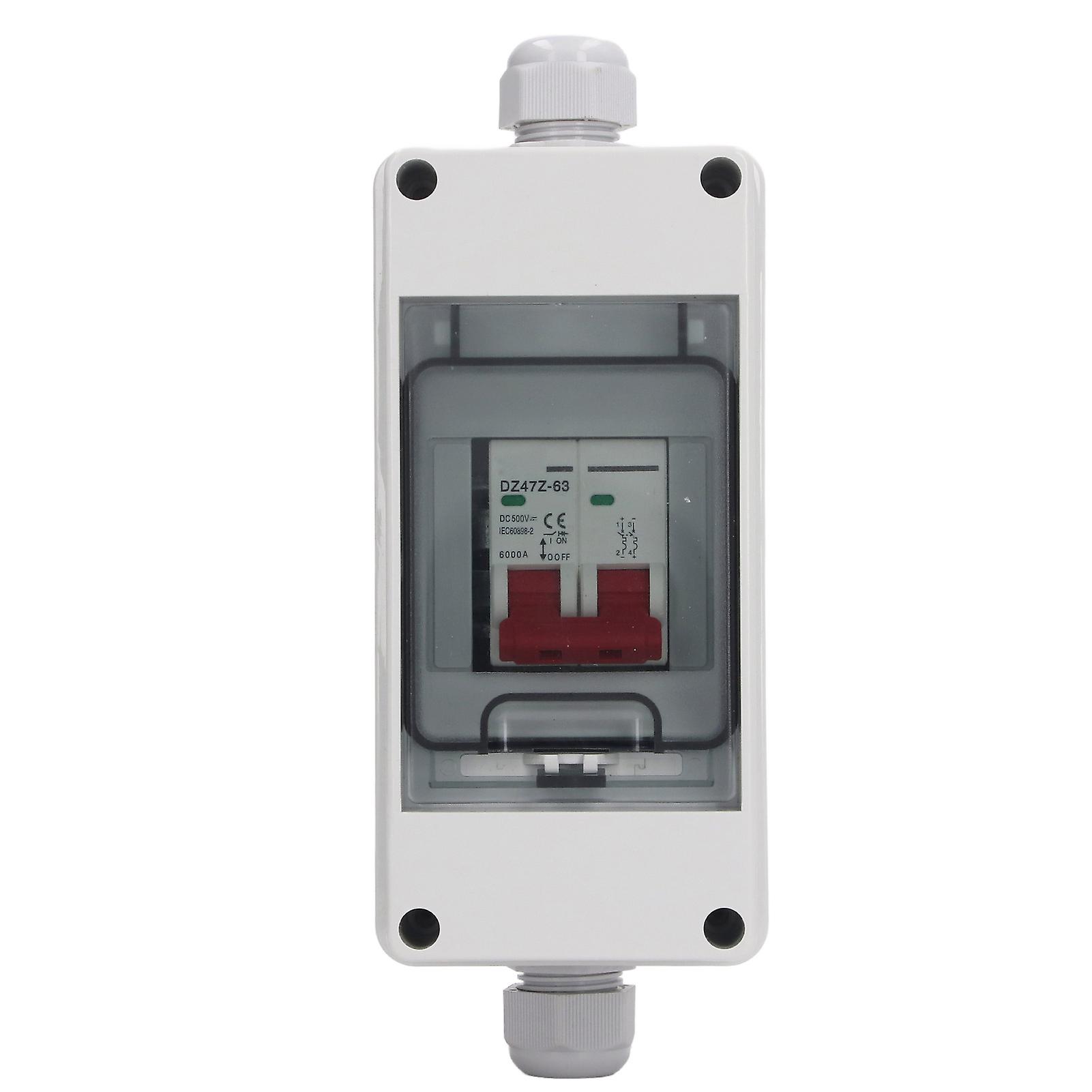 DC500V Photovoltaic Electrical Isolator Switch IP65 Waterproof PV DC Disconnect Switch for Outdoor Use 20A 