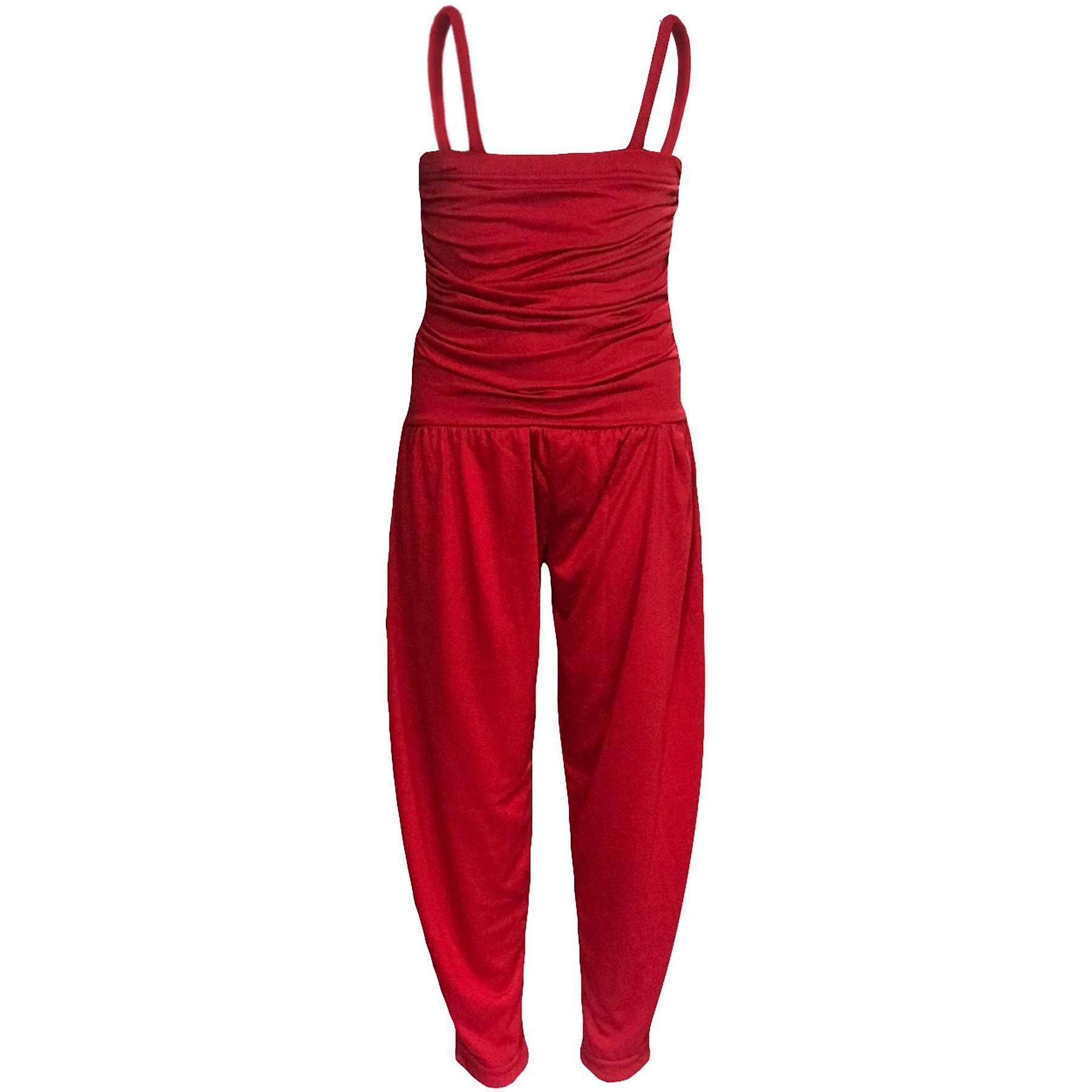 jenter vanlig rød jumpsuit