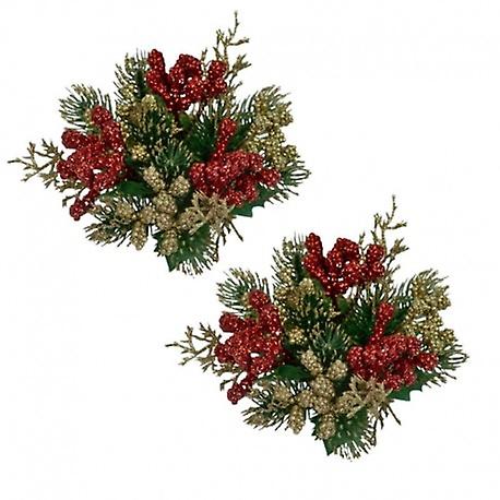 Candle Rings 2-pack for chandeliers in red, gold and green from Swerox