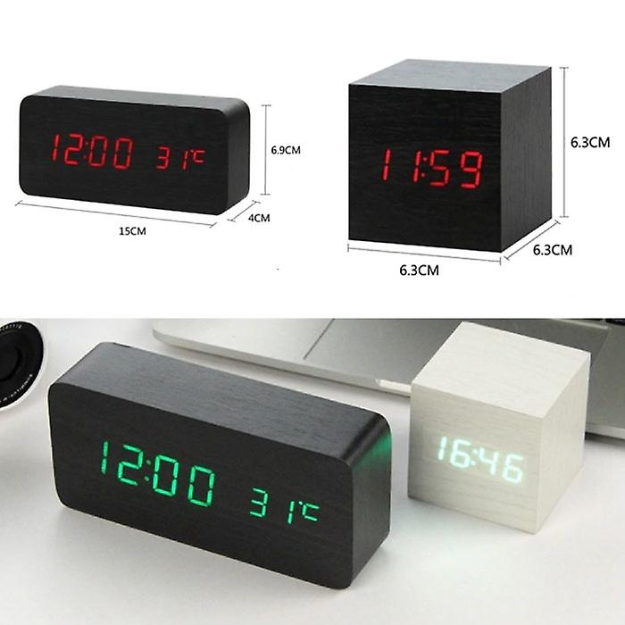 July's Song Wooden Digital LED Clock Alarm Clock Alarm Snooze