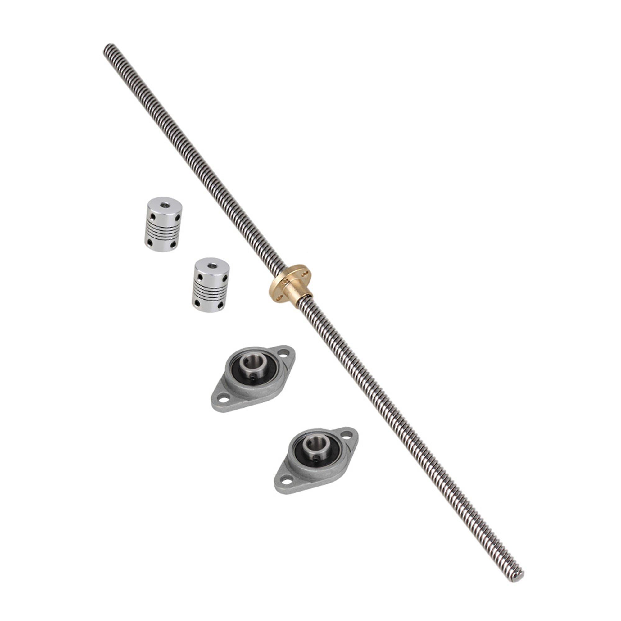 Vertical 350mm 8mm Lead Screw Pillow Block Bearing Flexible Coupling Set