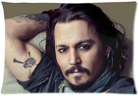 مخصص جوني ديب مطبوع لأغطية الوسائد غطاء وسادة عصري (40 سم × 60 سم) AB-7040