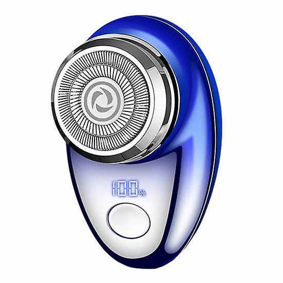 Men Electric Shaver Digital Display USB Rechargeable Mini Travel Rotary Razor Portable Cordless Hair Beard Trimmer Remover Tool Father Boyfriend Gift