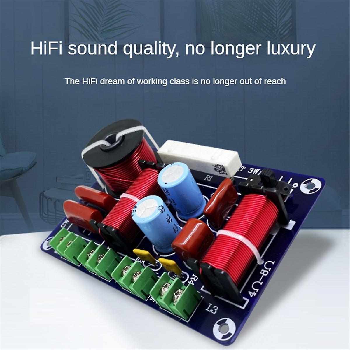 2PCS 3-Way 250W 850/5200Hz Frequency Divider DIY Speaker Filter Circuit Treble Medium Bass Hifi Ste