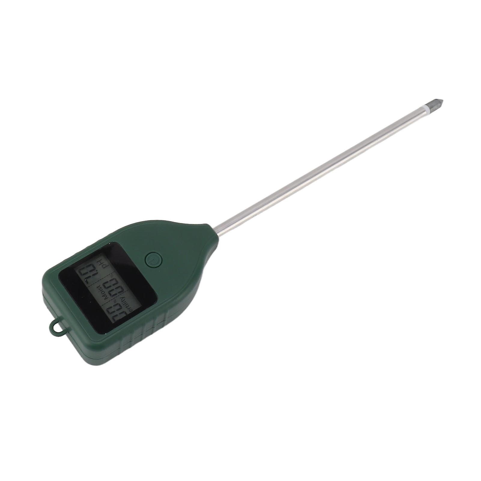 Soil Moisture Meter Professional Moisture Nutrients PH 3 in 1 Soil Tester with Green Backlight for Garden Lawn Farm
