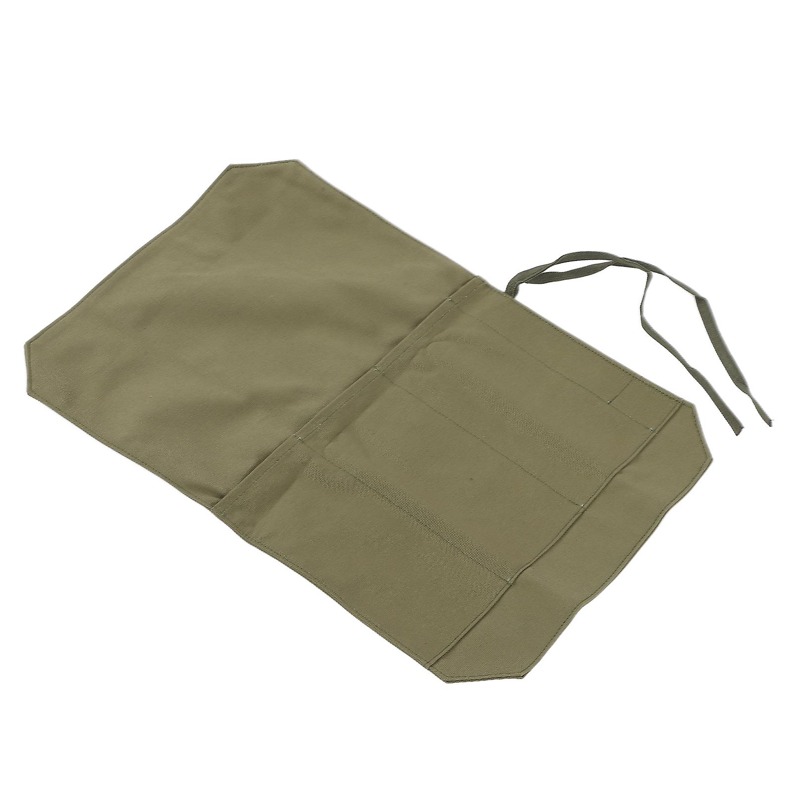 Portable Knife Case with 4 Slots Heavy Duty Portable Knife Roll Bag for Chefs Cooks Culinary StudentsArmy Green