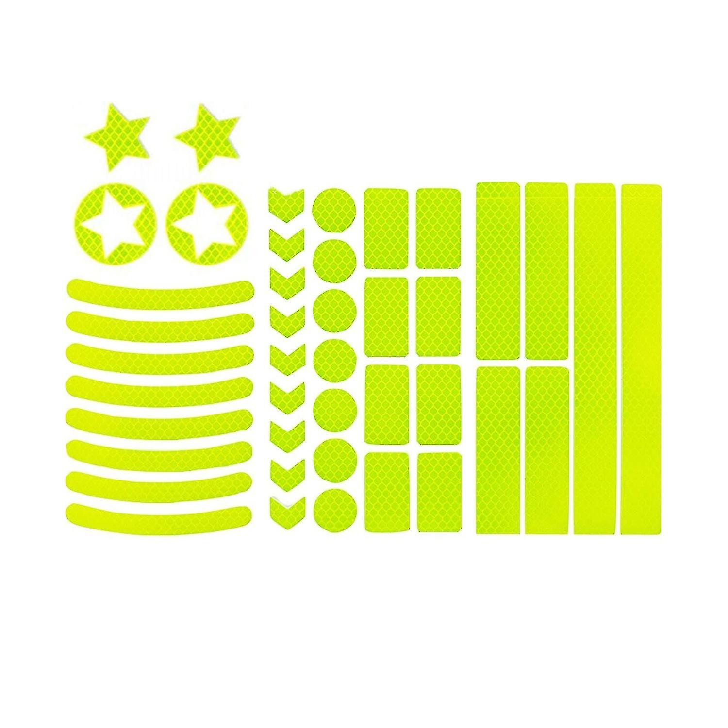 ملصقات عاكسة متوافقة 84 قطعة ، ملصقات مقاومة للماء ، شريط عاكس للدراجات ، دراجة ليلية سا