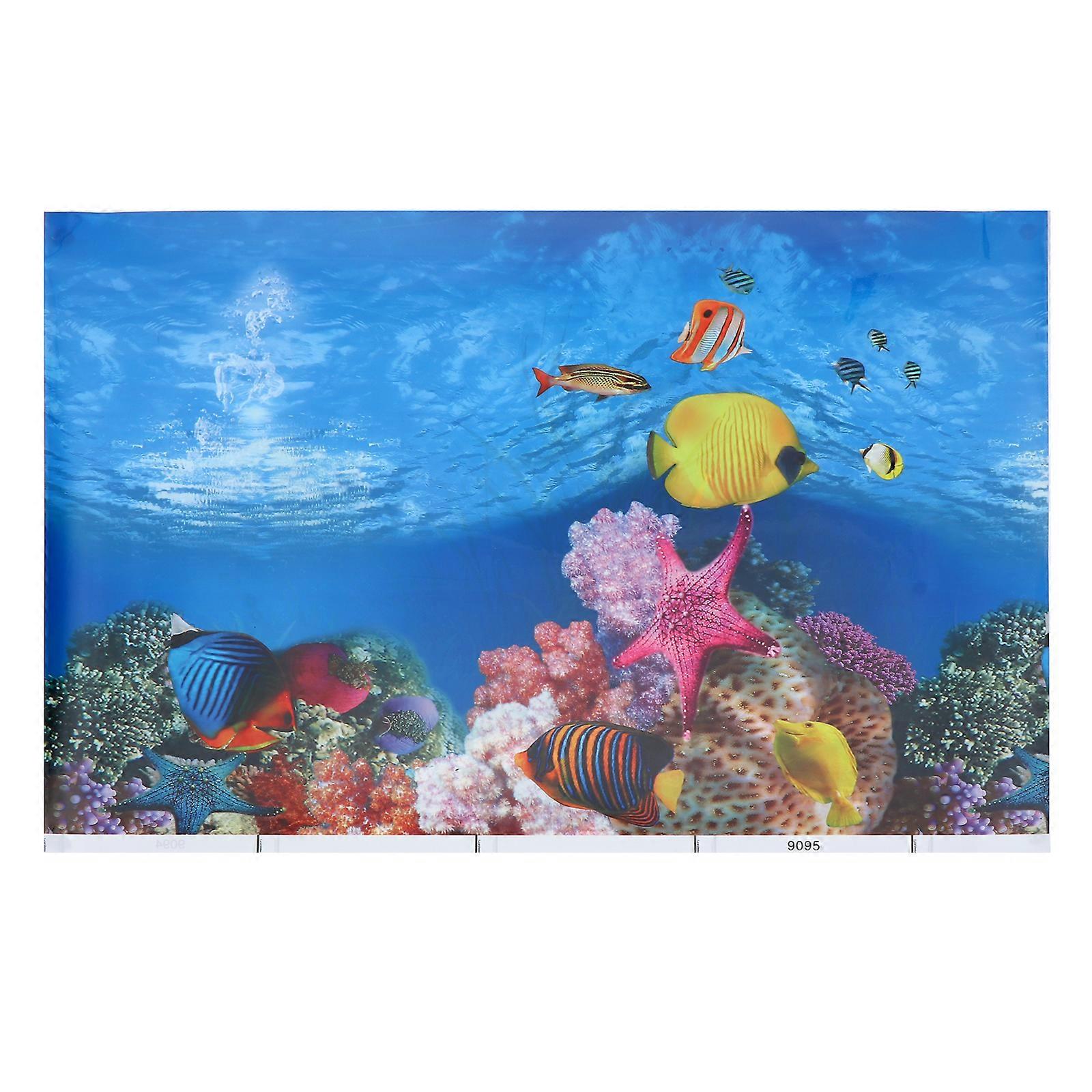 Creative Fish Tank Decals Aquarium Background Poster Backdrop Stickers Paper
