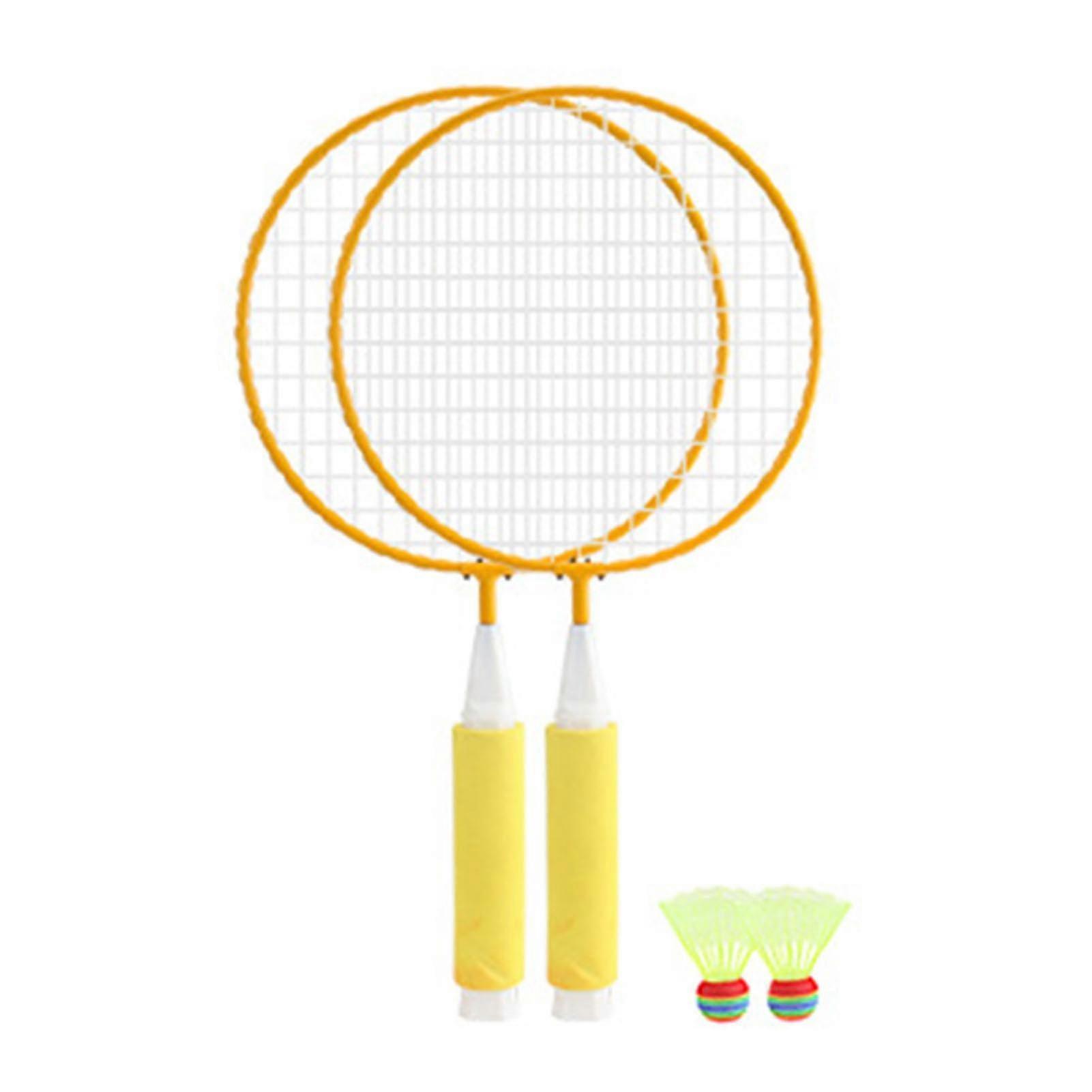 Kids Badminton Racket Set - Yellow (Includes 2 Balls)