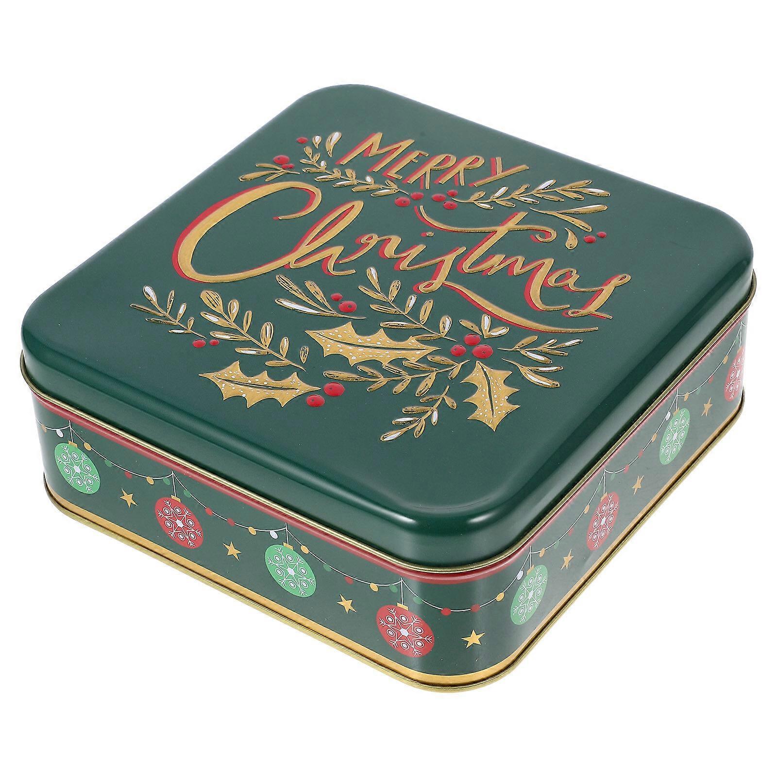 Christmas Tinplate Boxes Candy Box Tin Plate Cookie Box Cookie Container with Lids