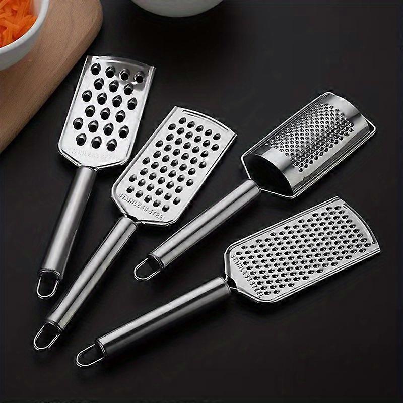 1/4pcs Stainless Steel Multifunctional Grater Set - Effortless Zesting, Shredding, and Grating for Lemons, Cheese, Garlic, Ginger, Vegetables, Fruits,