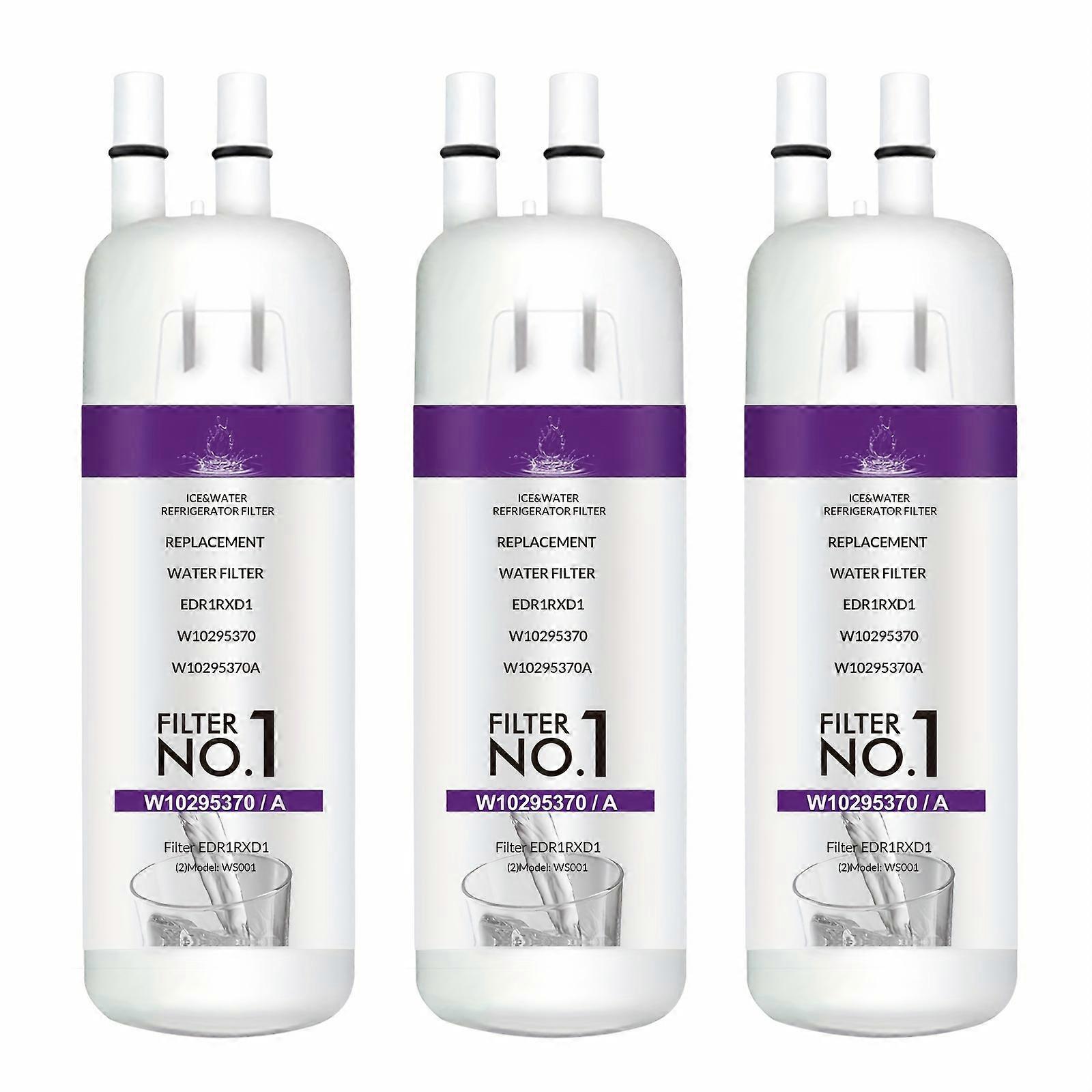 3pcs W10295370a Water Filters, Compatible With Whirlpool Refrigerator Water Filter 1, Compatible With W10295370, EDR1RXD1, P4RFWB, Kenmore 46-9081, Ke