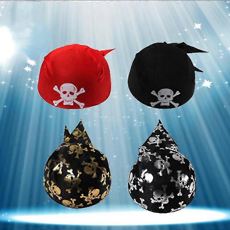 大人の海賊キャプテンジャックスパロウハットスカルパターンラウンドキャップパイレーツオブカリビアンコスプレアクセサリーハロウィーンコスチュームメンズ