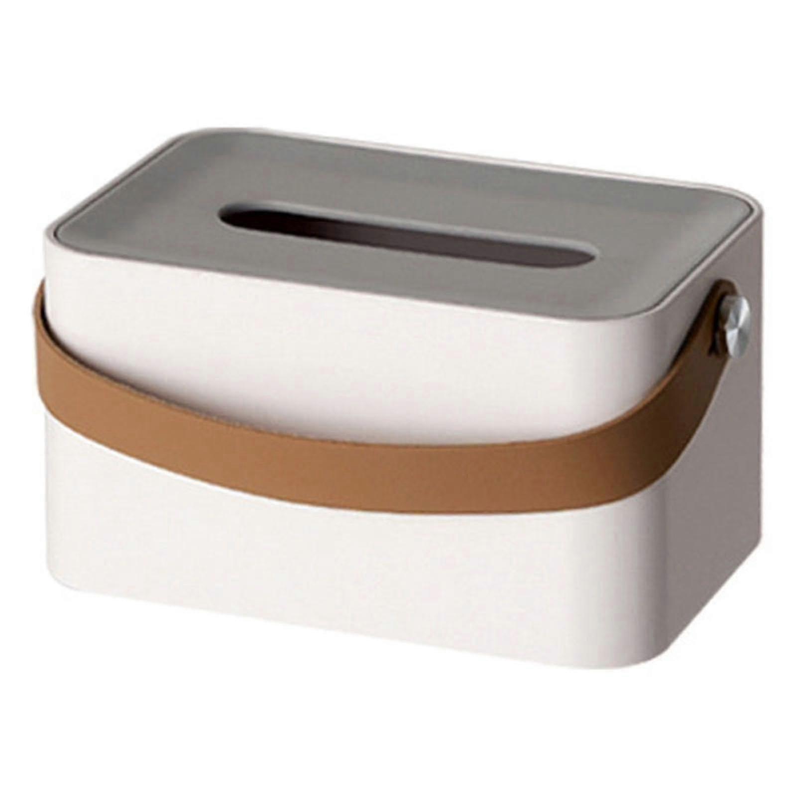Jianghuo Multifunctional Tissue Storage Box With Handle Simple Desktop Tissue Organizer For