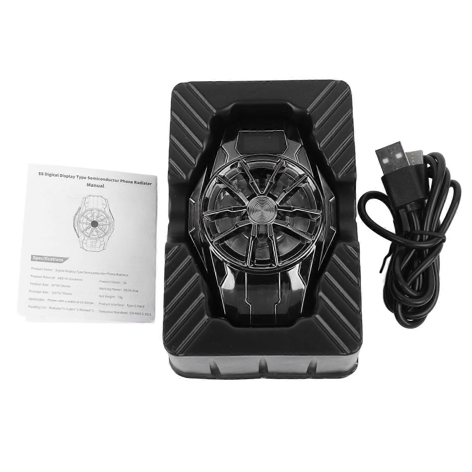 Phone Cooler Phone Cooling Fan Efficient Cooling USB Plug in Compact Semiconductor Cellphone Radiator