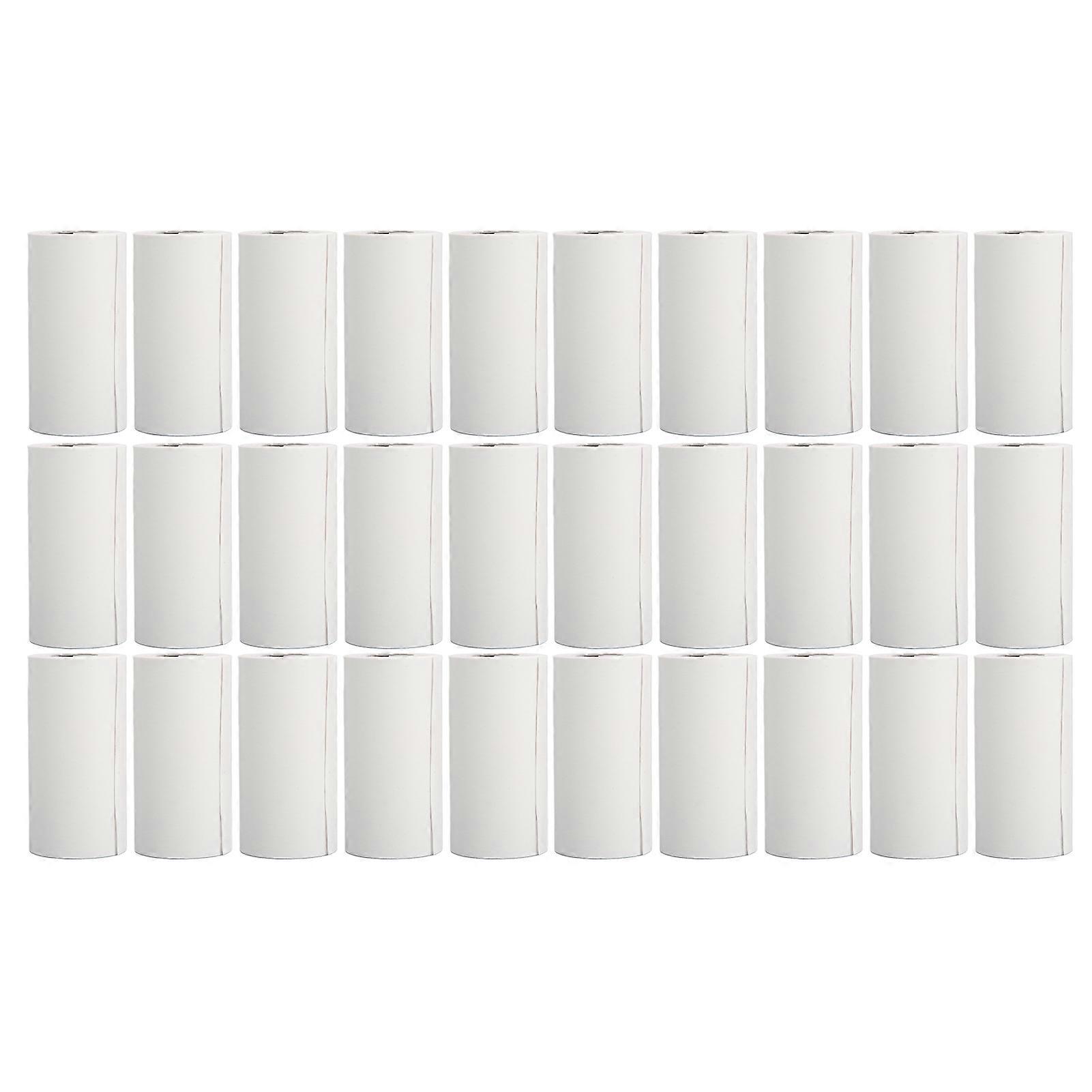 30pcs Thermal Printing Paper 57x30mm Uniform Coating Clear Printing Receipt Printing Label for POS Terminal Systems