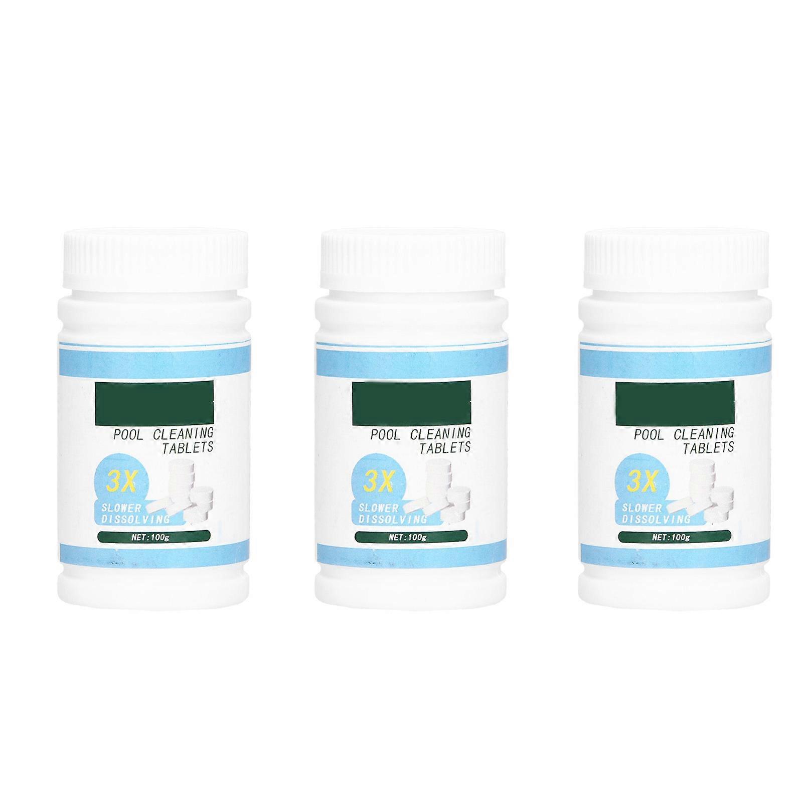 3 Bottle Multifunctional Cleaning Tablets Pool Chlorinated Tablets for Swimming Pool SPA