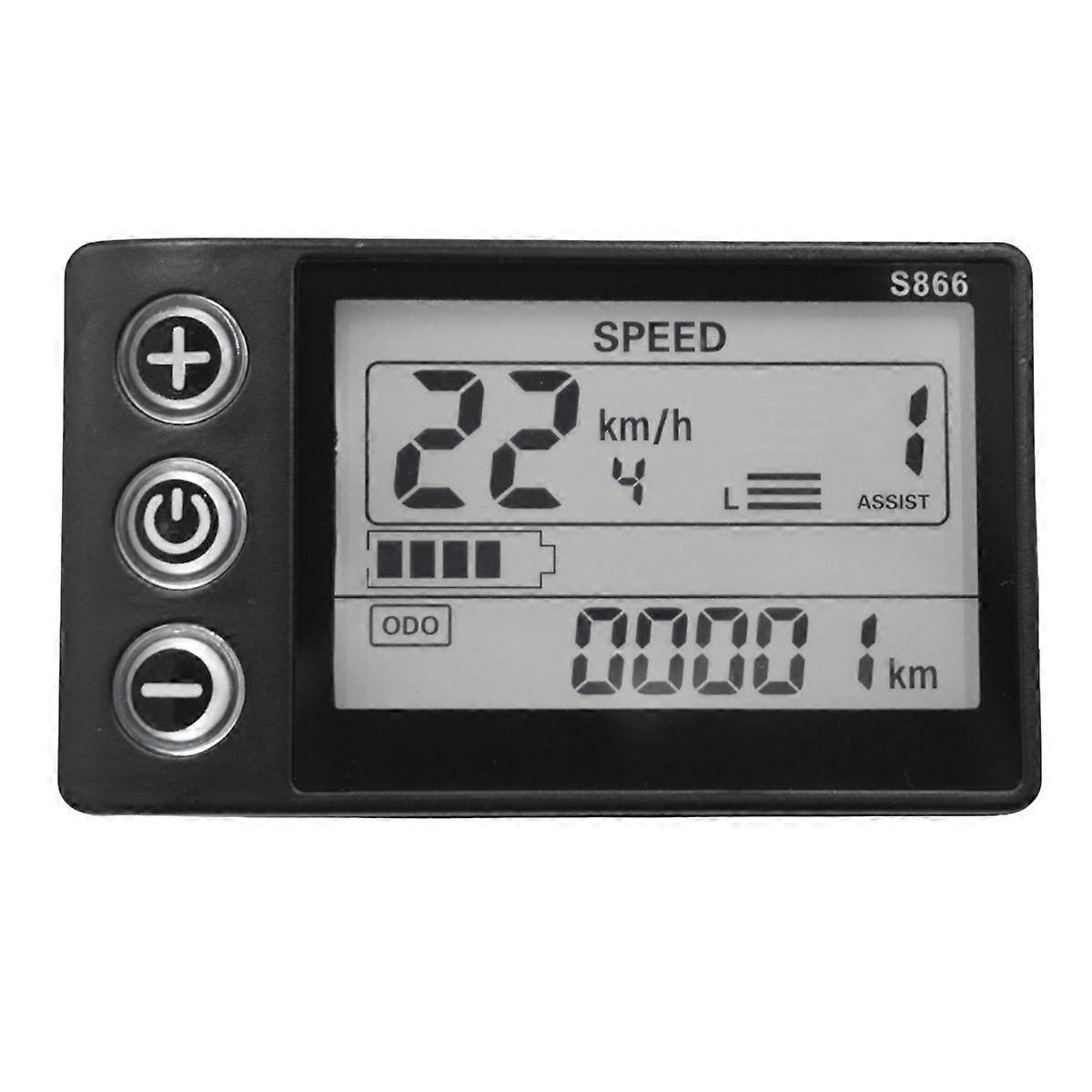 S866 Controller Panel Dashboard+36V 350W Sine Wave Controller Electric Bike LCD Display for E-Bike
