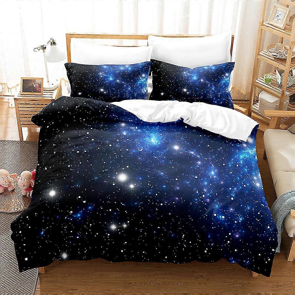 S6 Starry Sky 3d impresso roupa de cama conjunto edredom capa colcha capa fronha crianças presente