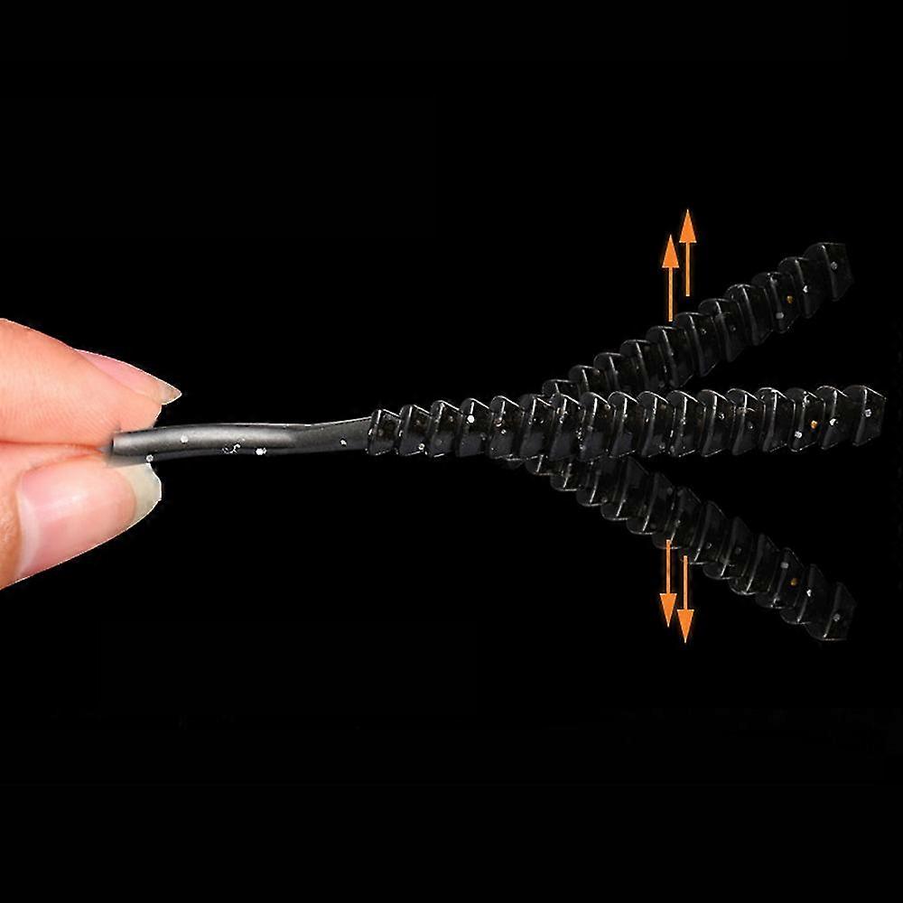 7.8cm T-tail Lure Bait With Ribbed Design High-frequency Reflection For Bass