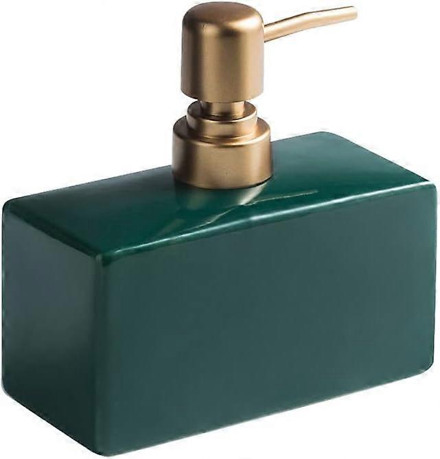 Modern Soap Dispenser with Matte  Pump for Bathroom,Ceramic Rectangle Lotion Dispenser, Refillable Dish Soap Dispenser