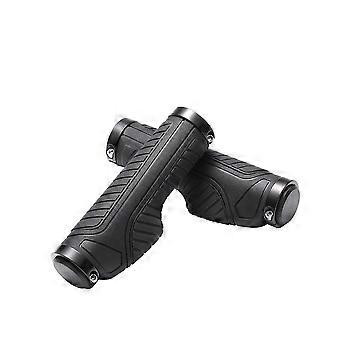 Mountainbike handvatten, ergonomisch ontwerp Dual lock-on antislip rubberen MTB-handvatten voor buiten fietsen (zwart)
