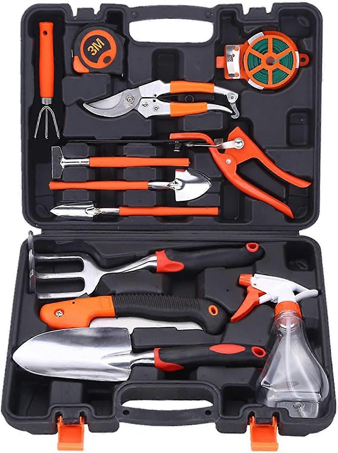 Gardening Tools, 12pc Garden Tools Set Hand Tools Kit With Shears, Shovel, Hand