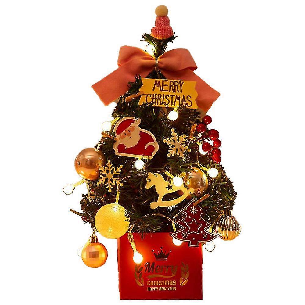 Tabletop Mini Christmas Tree Artificial Christmas Trees Desktop Xmas Tree Battery Operated Home Kitchen Office
