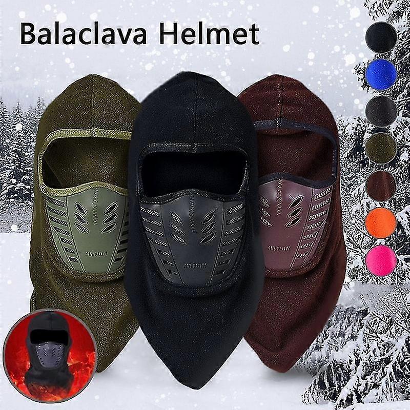 Ski Mask Winter Fleece Thermal Fleece Balaclava Motorcycle Bike Face Mask For Running, Skiing, Snowboarding