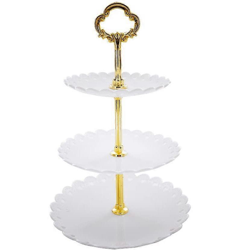 With Handle 3-tier, Plastic 3, Cake Stand, Serving Stand