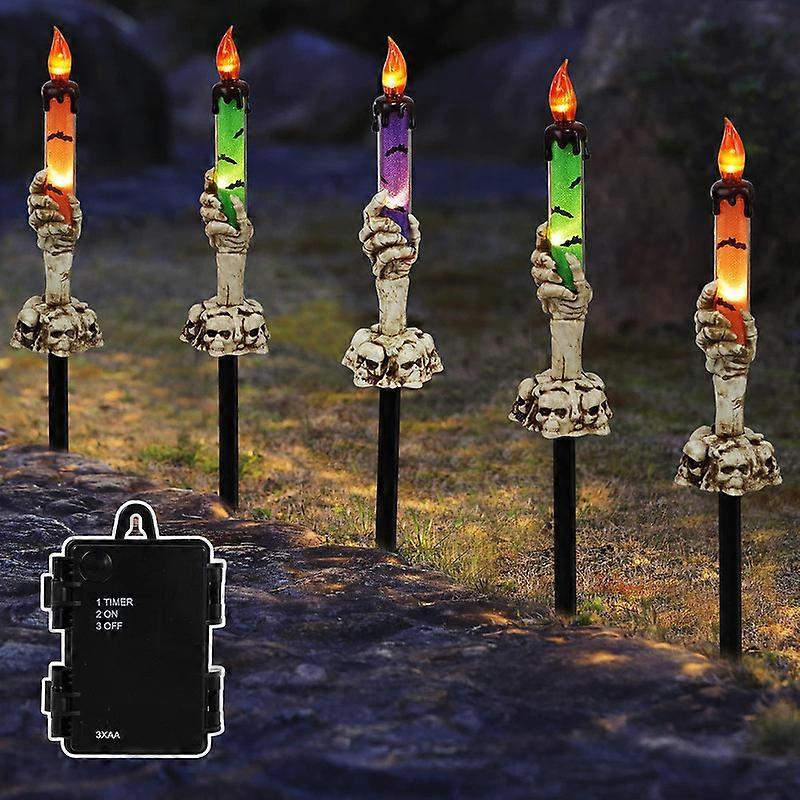 Halloween Decorations, 5 Pack Halloween Garden Stake Lights