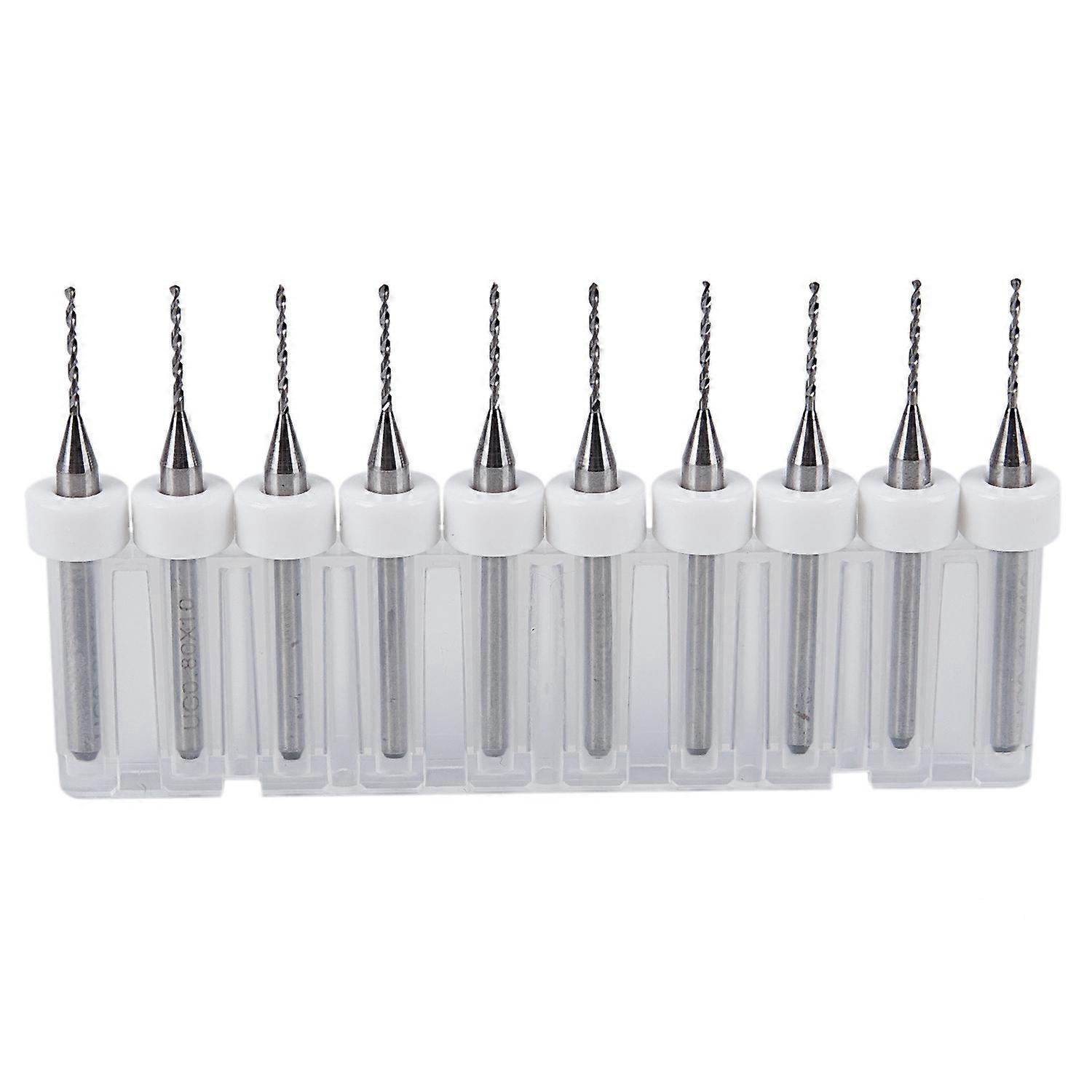 10pcs/Set 0.8mm High Quality PCB Print Circuit Board Carbide Mini Drill Bits Tool