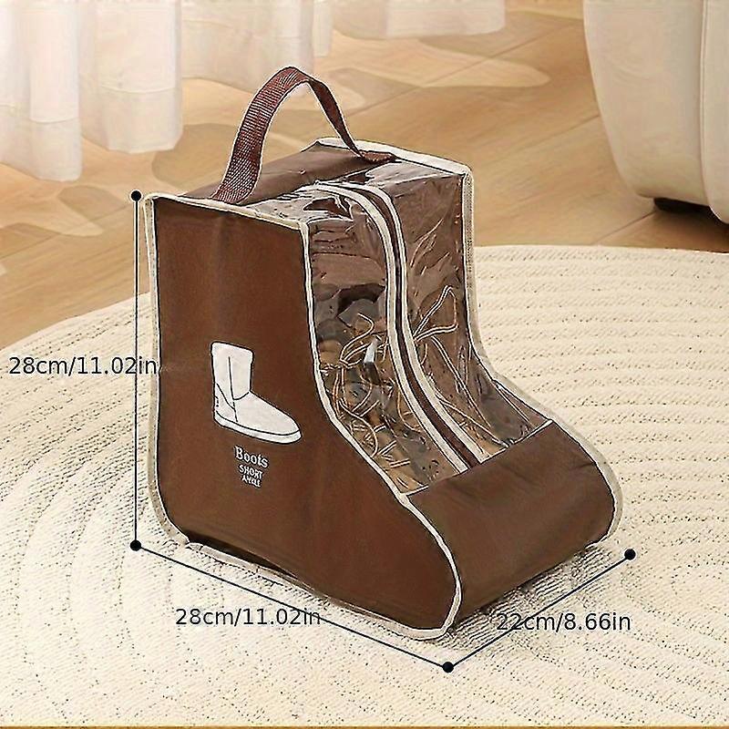 Premium Clear Boot Storage Bag - Durable, Dustproof, Water-Resistant, Foldable Shoe Pouch with Handle - Perfect for Long & Ankle Boots, Secure Storage
