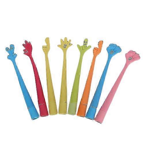 8pcs Funny Bending Hand Sign Pens