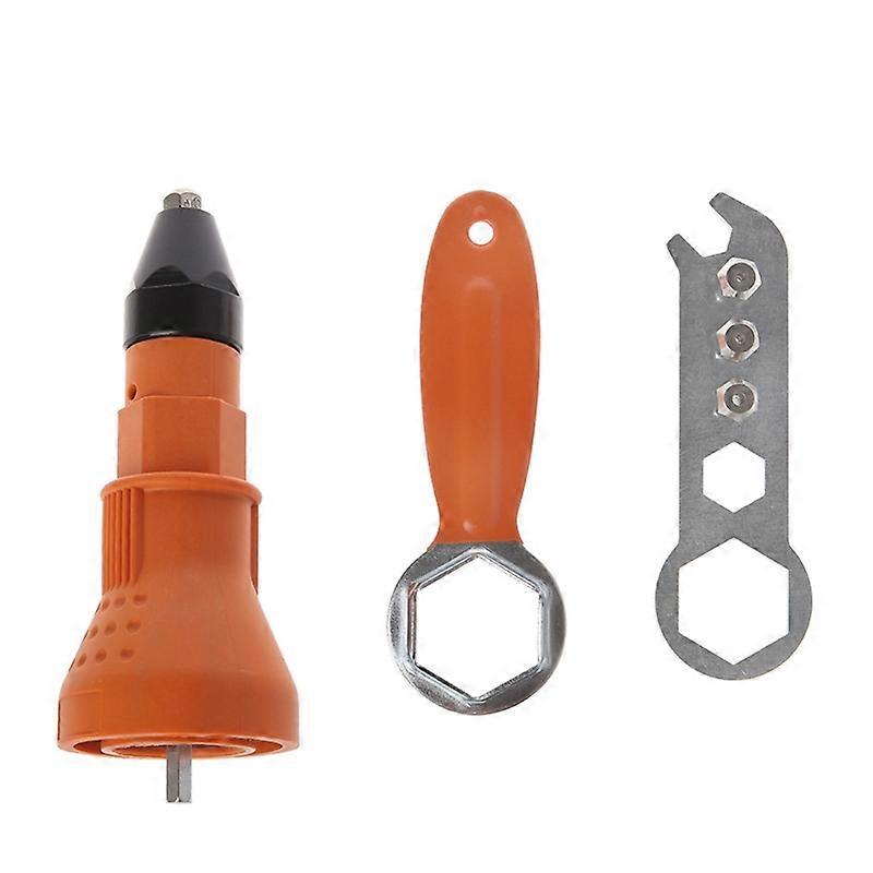 Electric Rivet Nut Gun Cordless Drill Riveting Insert Adaptors Tool Woodworking