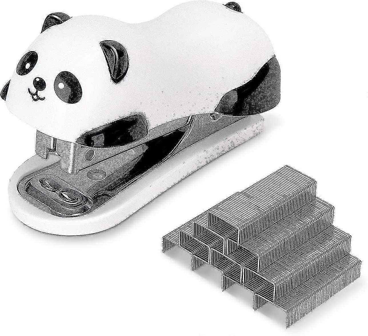 Mini Stapler, Small Stapler With 1000 Pcs Staples And Built-in Staple Remover For Kids, 12 Sheet Capacity, Cute Panda1pcs