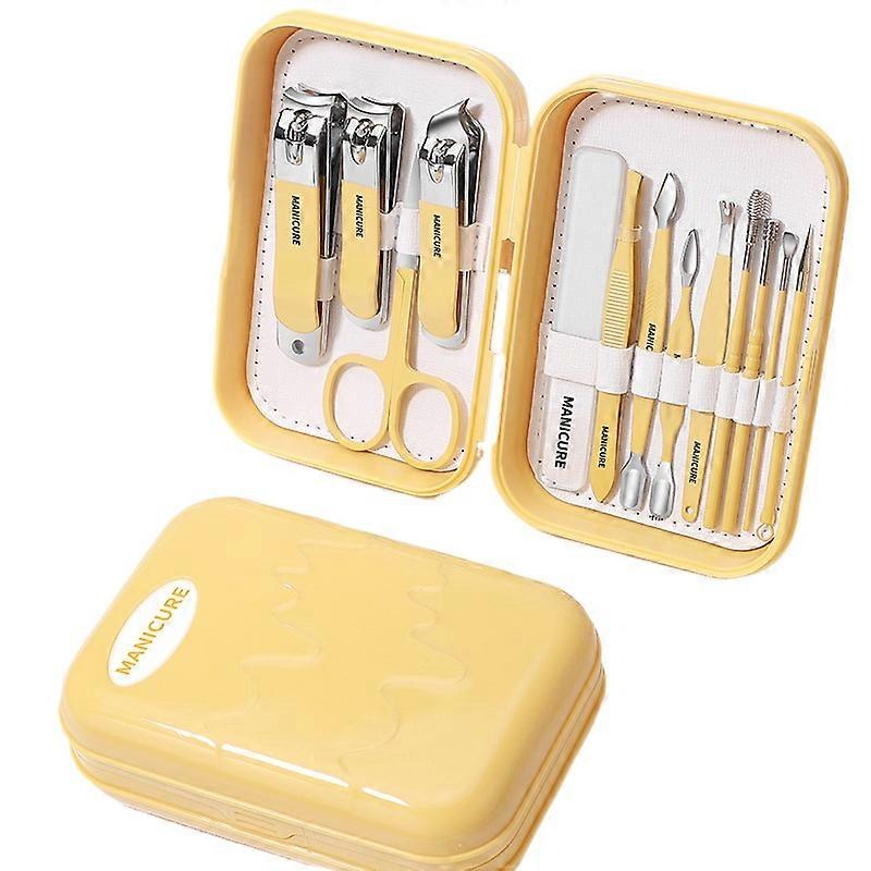 Professional Stainless Steel Nail Clipper Travel & Grooming Kit Nail Tools Manicure & Pedicure Set of 13pcs with Luxurious Case
