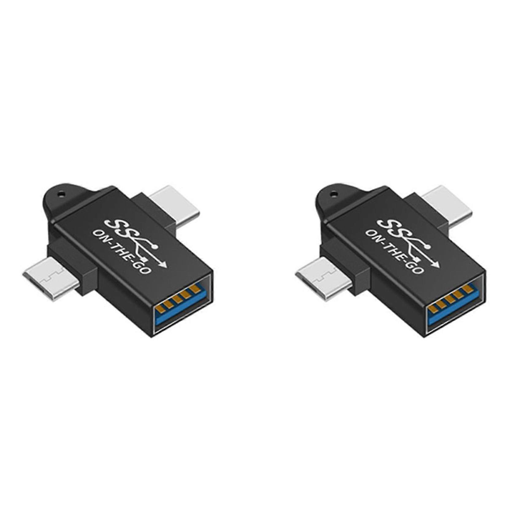 2x Usb C To Usb 3.0 Otg Converter Usb 2 In 1 Type C -otg Adapter