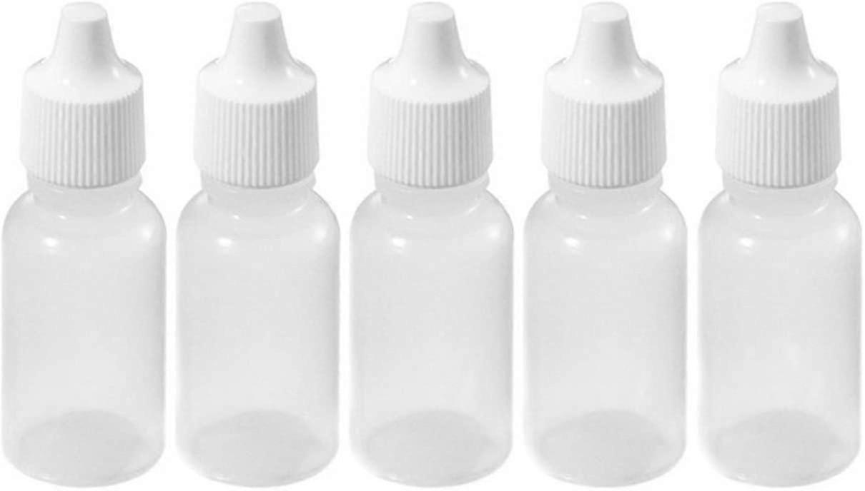 Empty Plastic Squeezable Dropper Bottles Dropping Bottles Eye Liquid Eye Liquid Dropper Vials Plug Can Removable The Lip Can Be Screwed On (5ml)white