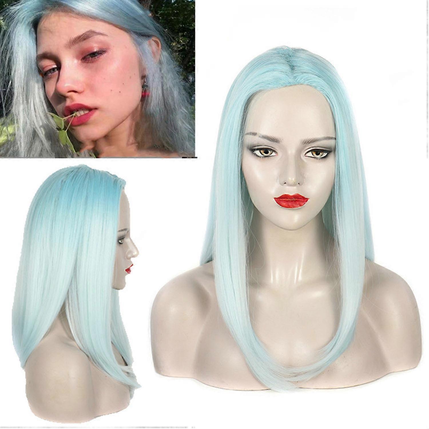 Light blue wig with gradient
