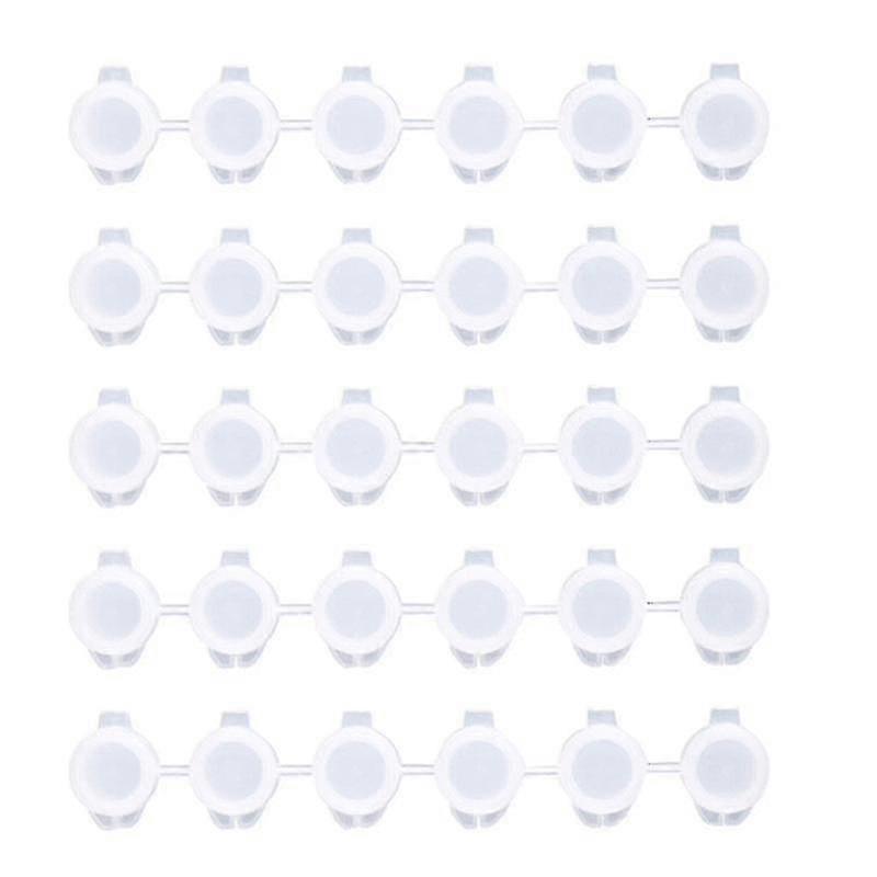 30pcs Empty Paint Strips Paint Cup Pots Clear Storage Containers Painting Tool