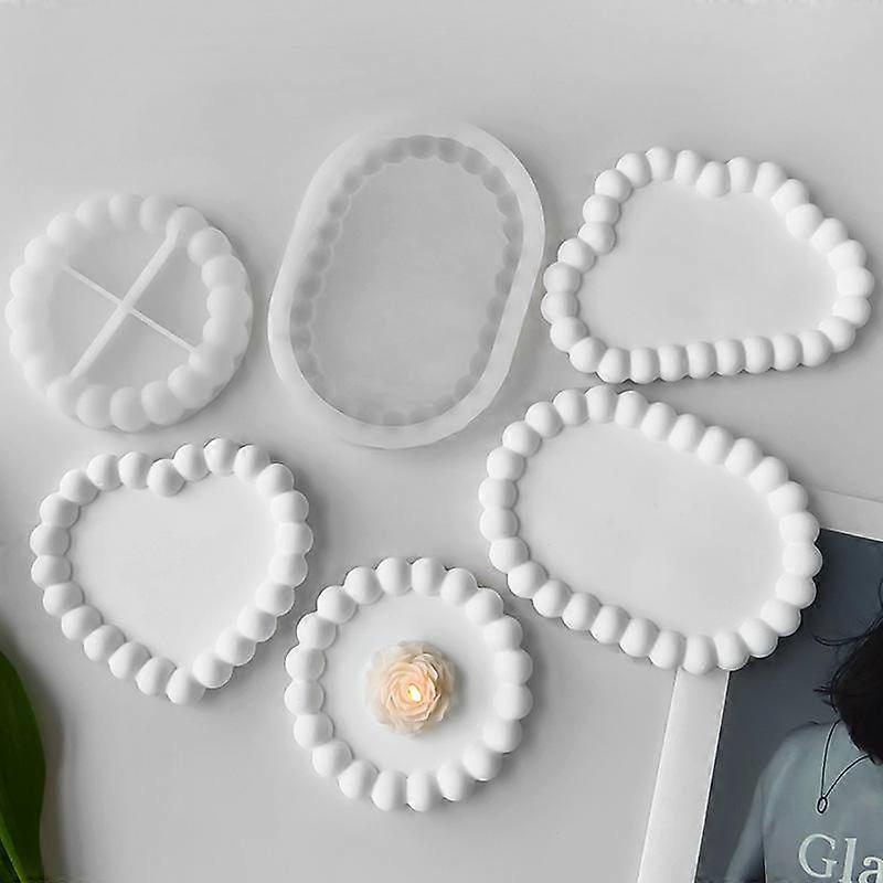 1PC Cloud Heart Shape Silicone Mold Casting Mould Resin Plaster Cement Bubble Storage Tray
