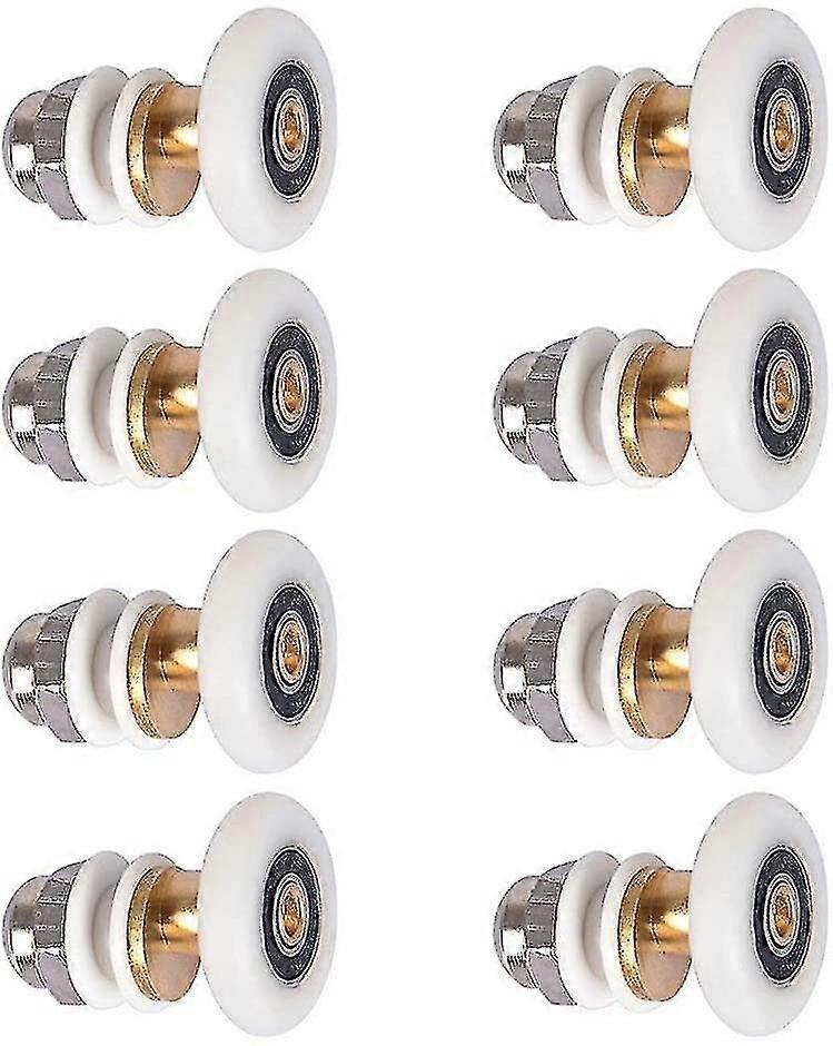 Duschdörr - Rullhjul för duschdörr skjuthjul dörrrulle reservhjul 8st 20/23/25/27mm