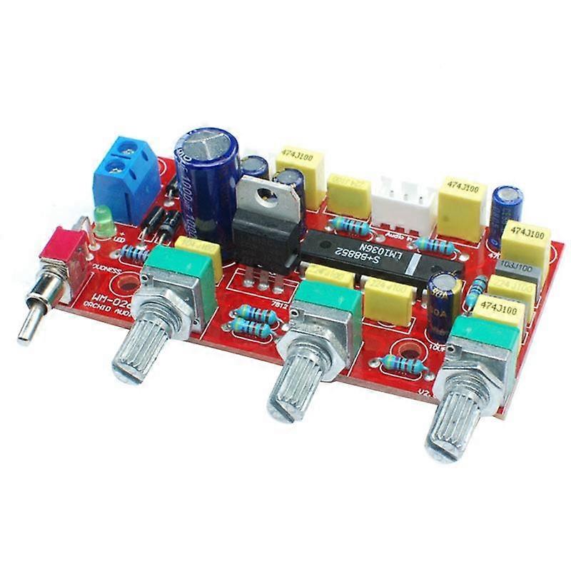 Lm1036 Op-Amp Hifi Pre Amplifier Preamplifier Volume Tone Treble Loudness Control Board Preamp Fini