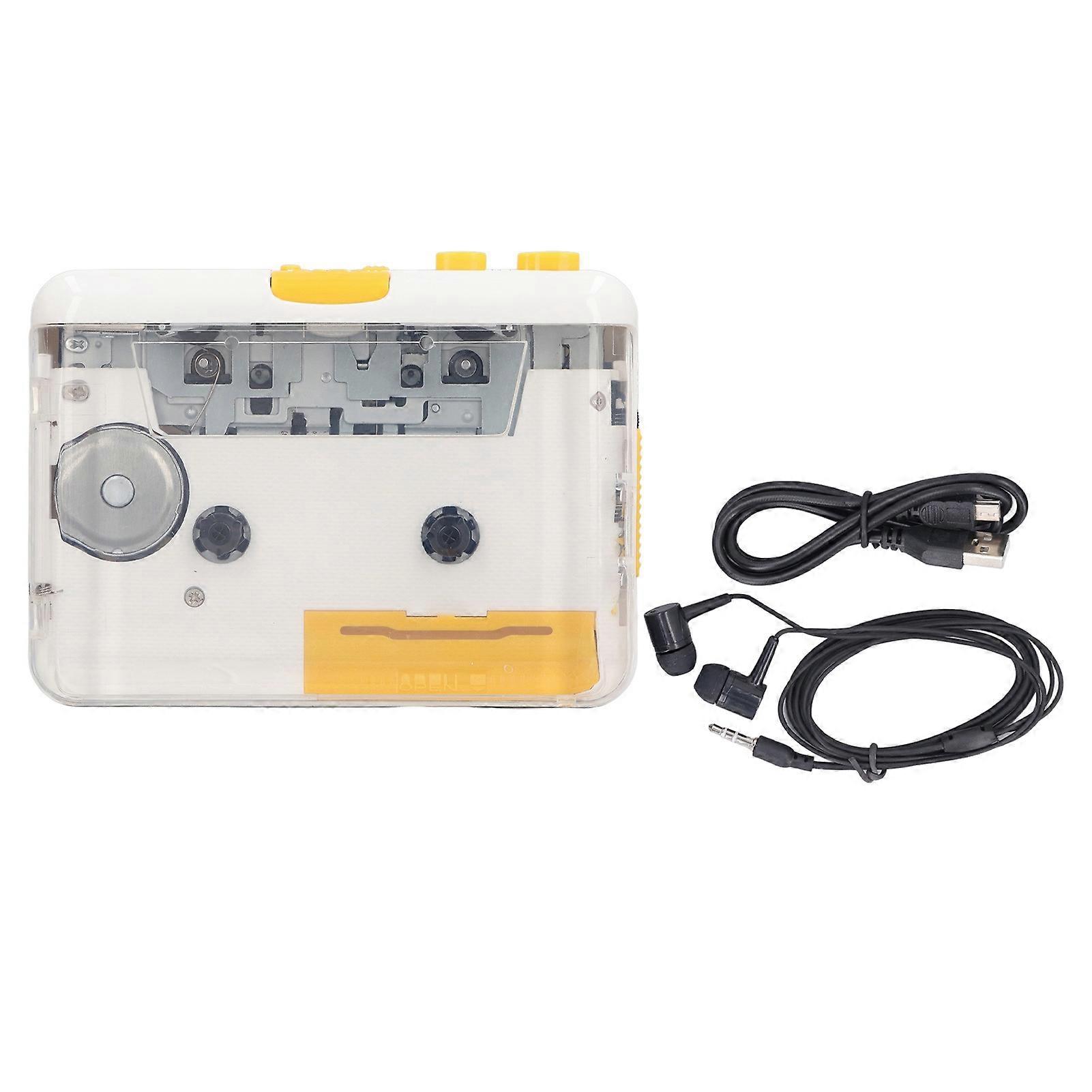 Cassette to MP3 Converter Battery USB Powered Portable Cassette Player with Speaker for Windows XP 7
