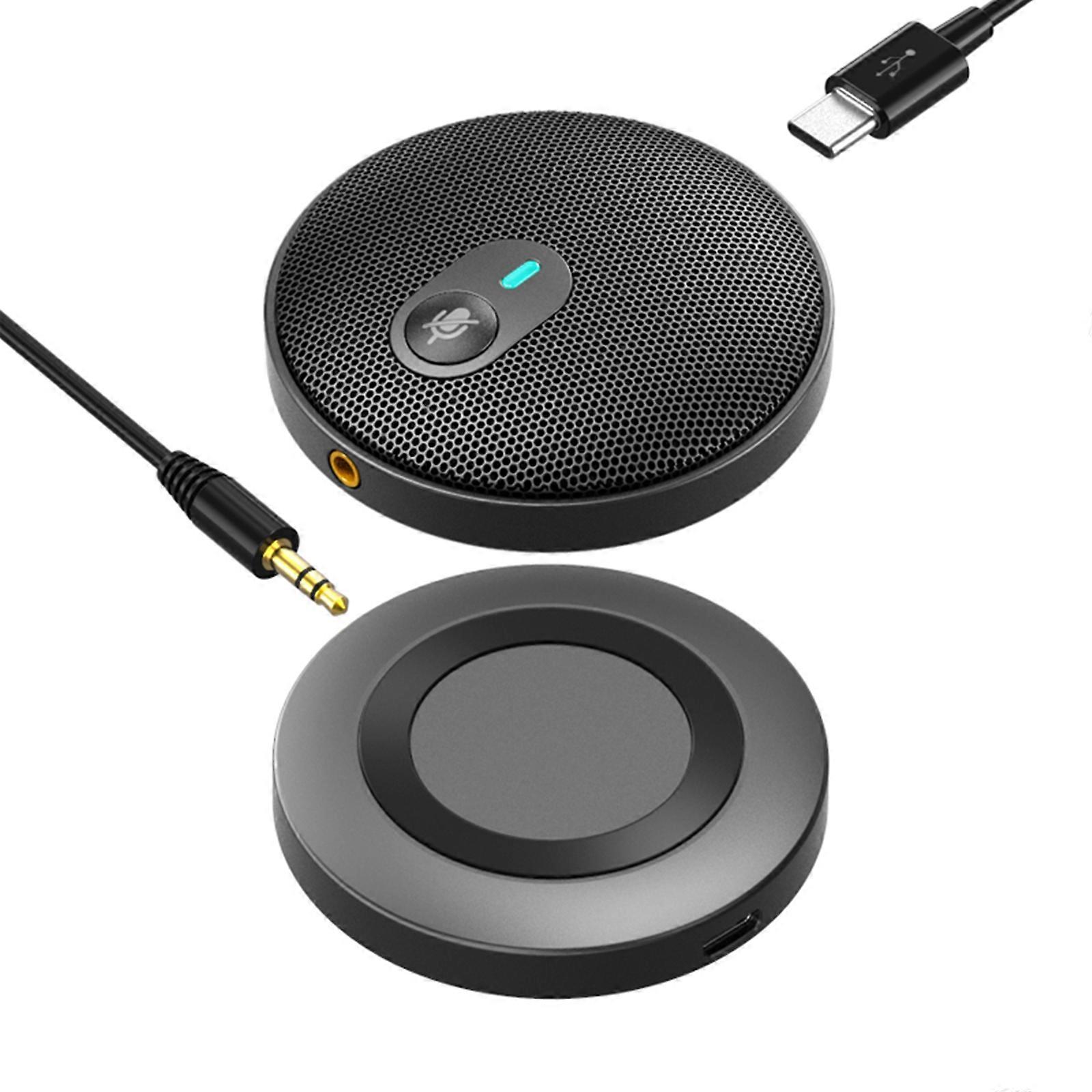 U3 USB Omni-directional Condenser Mic for Meeting Business Conference Live Broadcast Sound Pick-up With AUX 3.5MM Type-C Cable